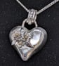 Heart pendant, Sterling silver heart necklace