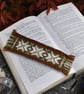 Fair Isle Bookmark, Hand knitted, 100% Shetland Wool - Image 1