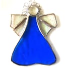 Angel True Blue Stained Glass suncatcher Christmas decoration 