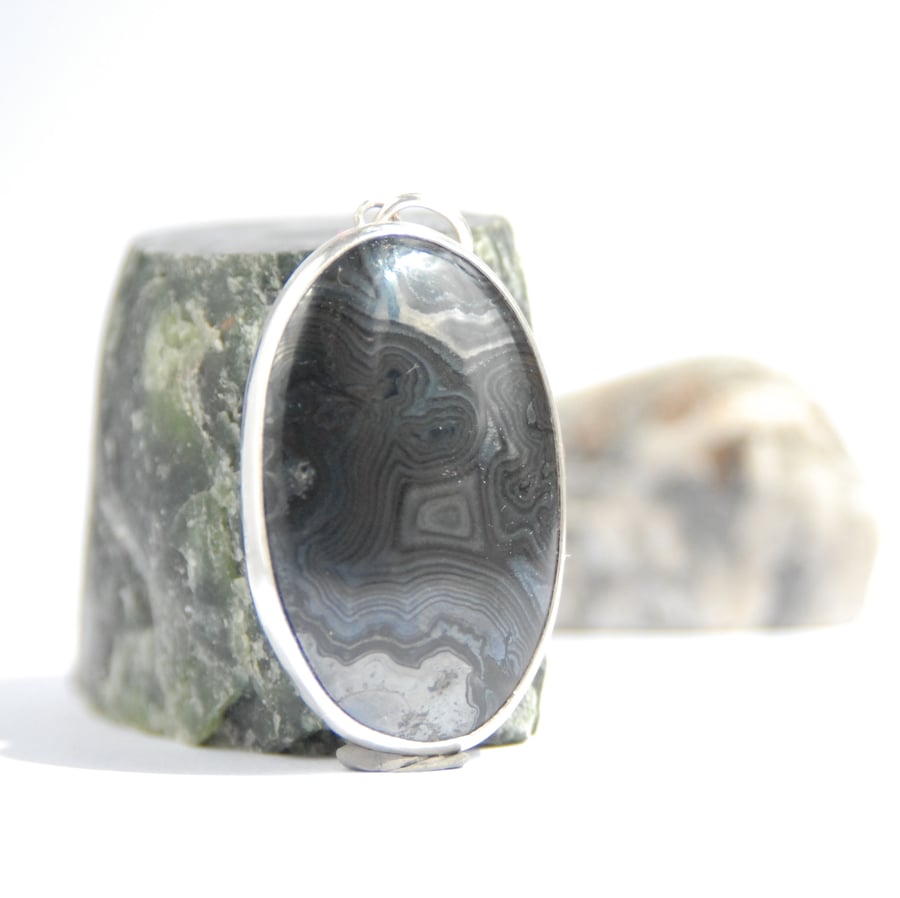 Psilomene pendant - gift for goths