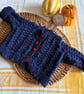 Autumnal Navy Blue Cardigan - Image 4