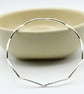 Sterling Silver Wavy Hammered Bangle - Image 1