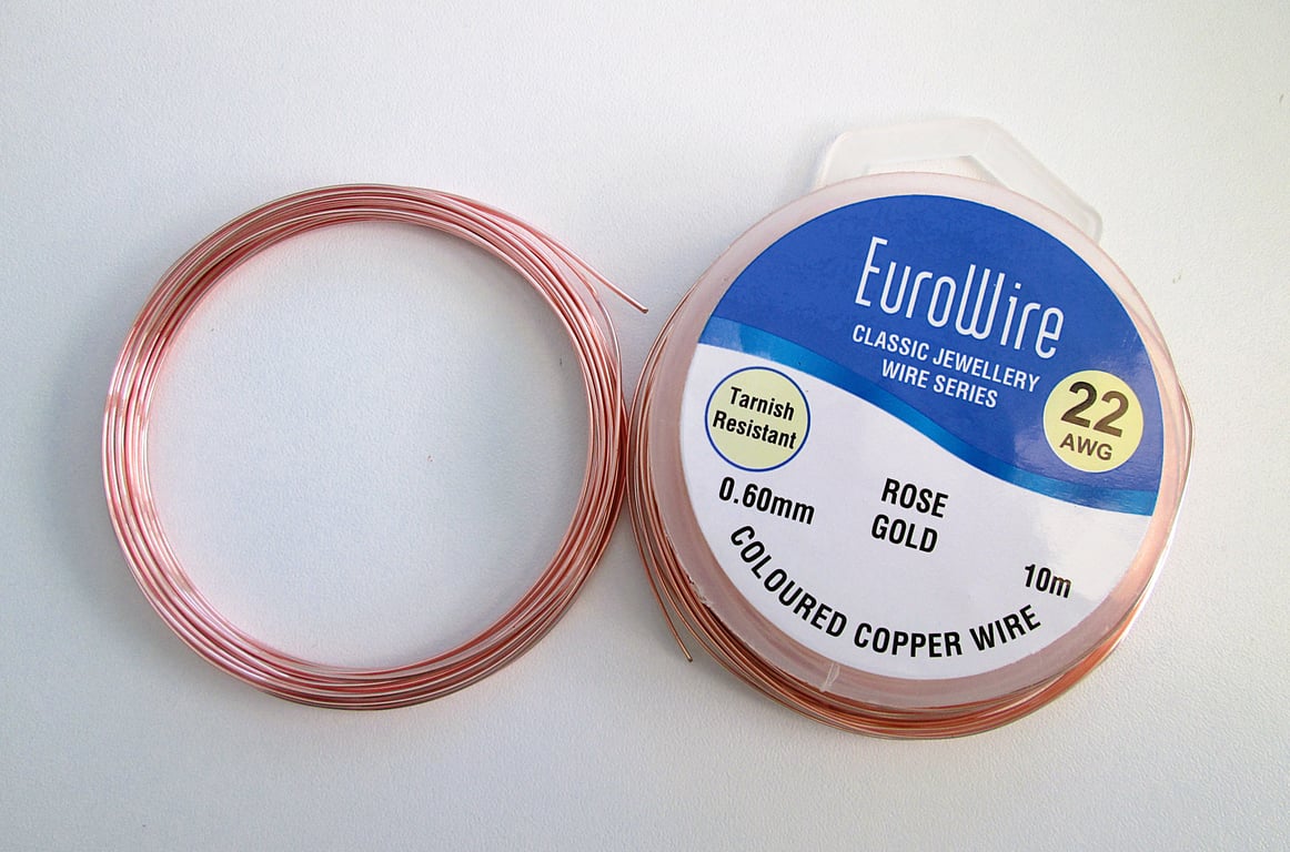 Destash rose gold copper wire 22 and 20 gauge, craft wire