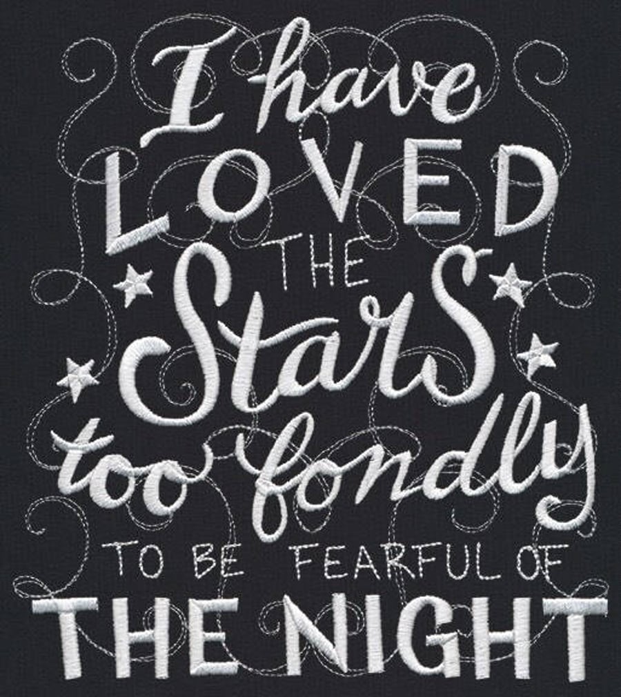 I Have Loved The Stars Embroidered Patch for jackets, sweatshirts, bags & more.