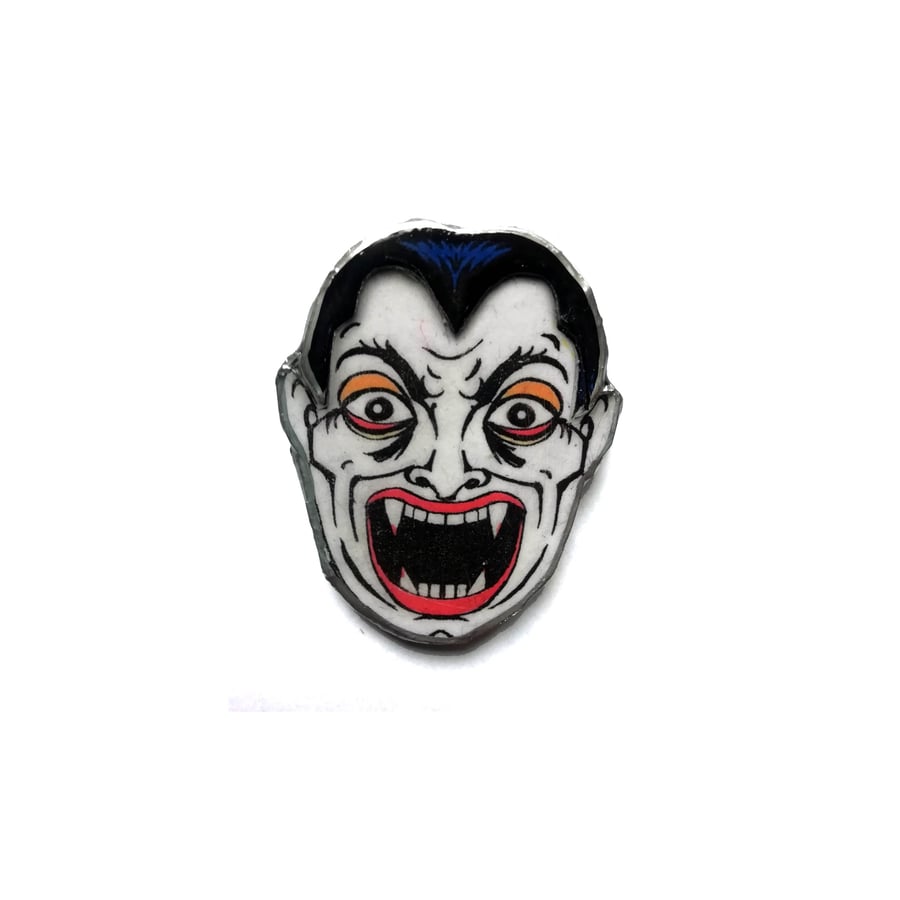 Statement Retro & Scary Vampire Face Brooch by EllyMental