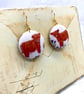 Baby Highland Cows statement fabric button earrings - Image 4