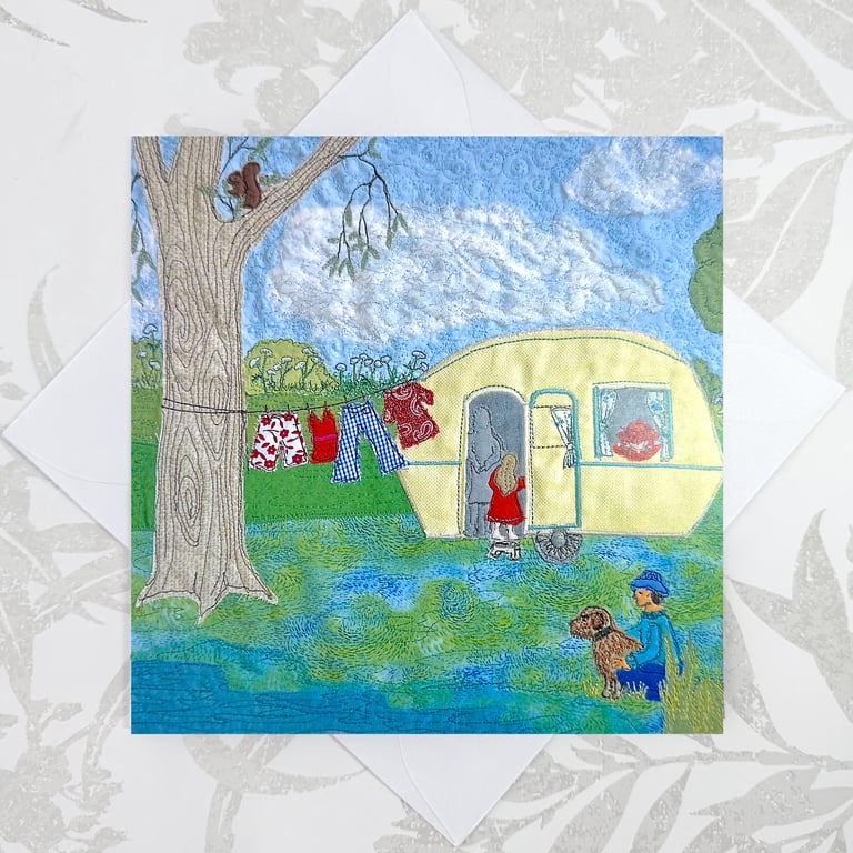 Birthday card - caravan