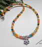 Dainty Designer Fire Agate Necklace  - Image 1