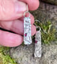 Silver and garnet fused pendant and chain - Image 8