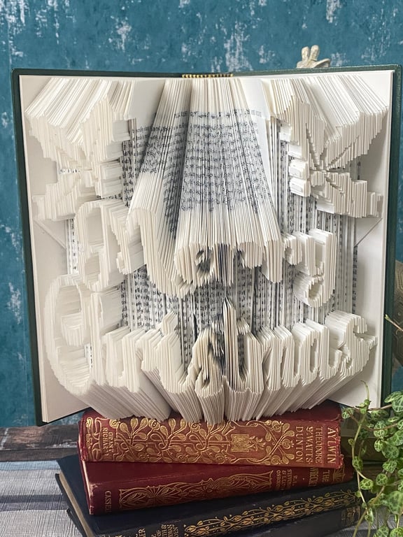 Merry Christmas Folded Book Art