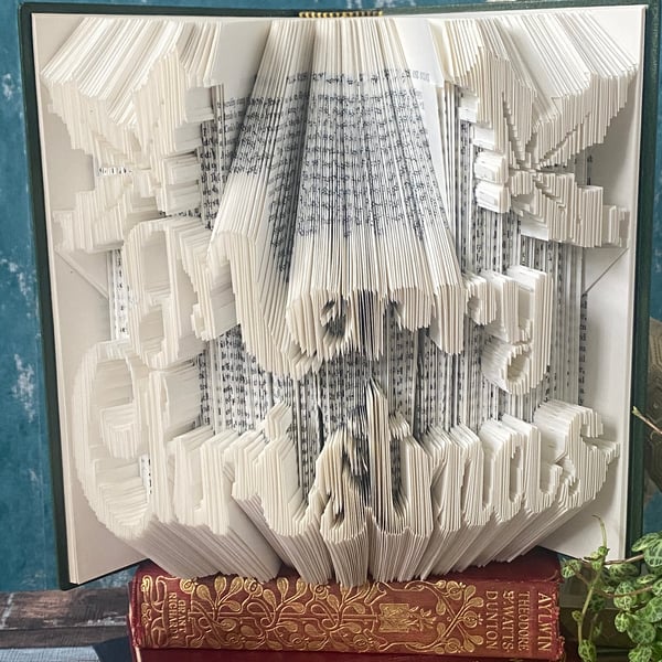 Merry Christmas Folded Book Art