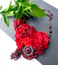 Red Victorian bib necklace  - Image 1
