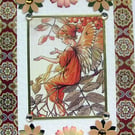 Fantasy Fairy - Hand Crafted Decoupage Greeting Card - Blank - 3167