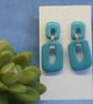 Linked Rectangle Drop Earrings