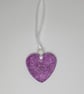 Clay heart, purple hanging decoration, Birthday or anniversary gift for her - Image 5