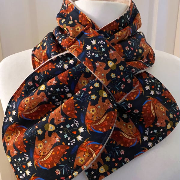 Neck warmer Scarf - neck gaiter - cowl - snood - Fleece Lined - Adult size 