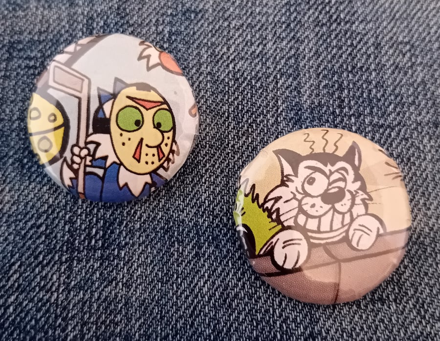 Vintage Comic Badge – Cats