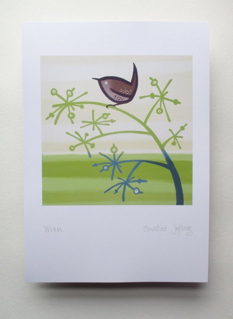 A4 British Bird Print - Wren