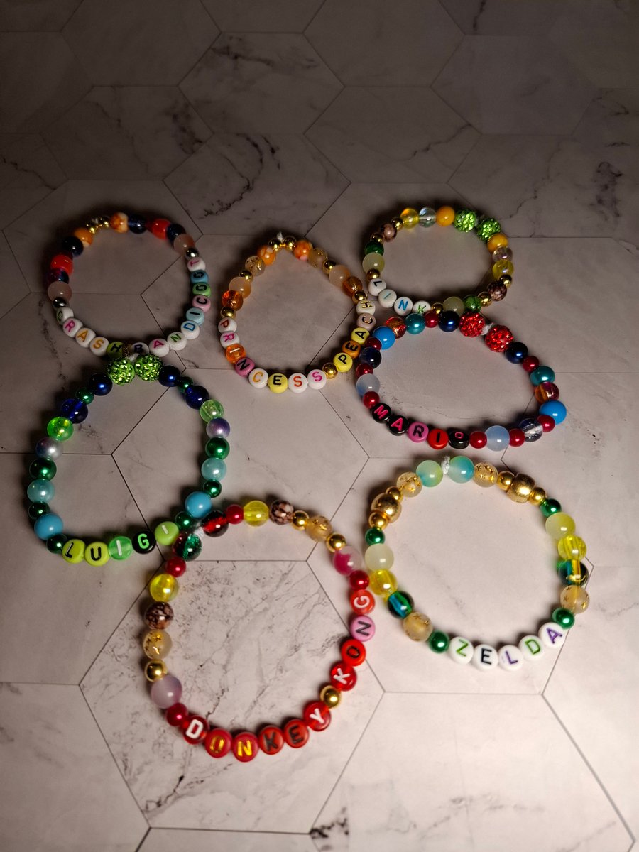 Video Game Character Beaded Bracelets
