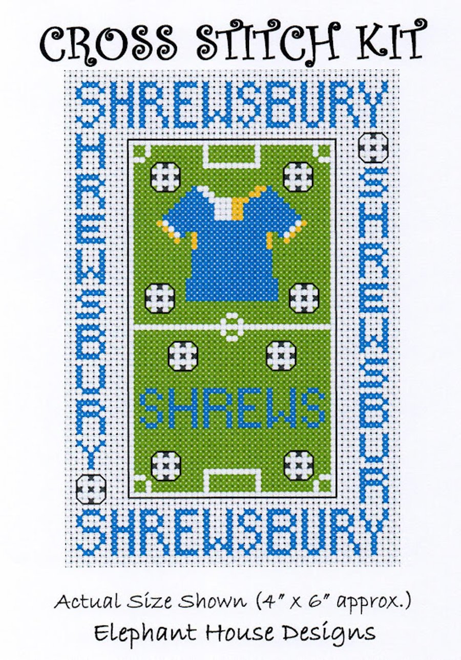Shrewsbury Cross Stitch Kit Size 4" x 6"  Full Kit