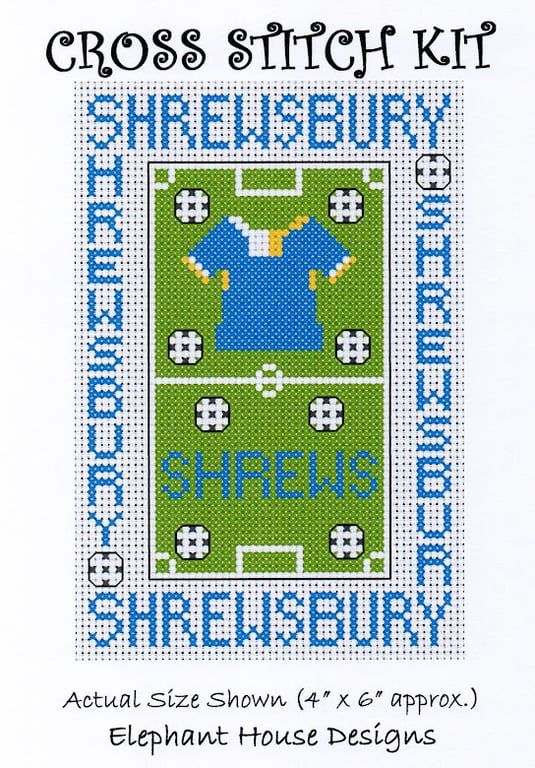Shrewsbury Cross Stitch Kit Size 4" x 6"  Full Kit