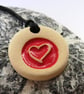 Red Heart Ceramic Necklace - Image 5