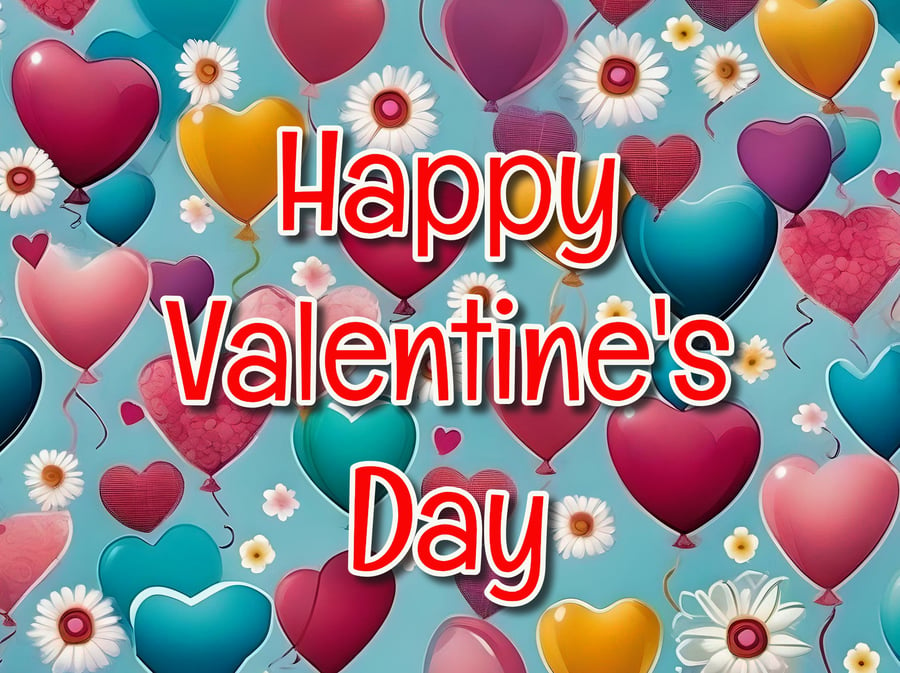 Hearts Happy Valentine's Day Card 