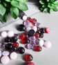 Fused Glass Dots COE 90 Bullseye Glass Cabochons - Purple Pink Supplies 100g