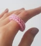Women's One Size Stretch Hand Knitted Statement Textile Rope Rings