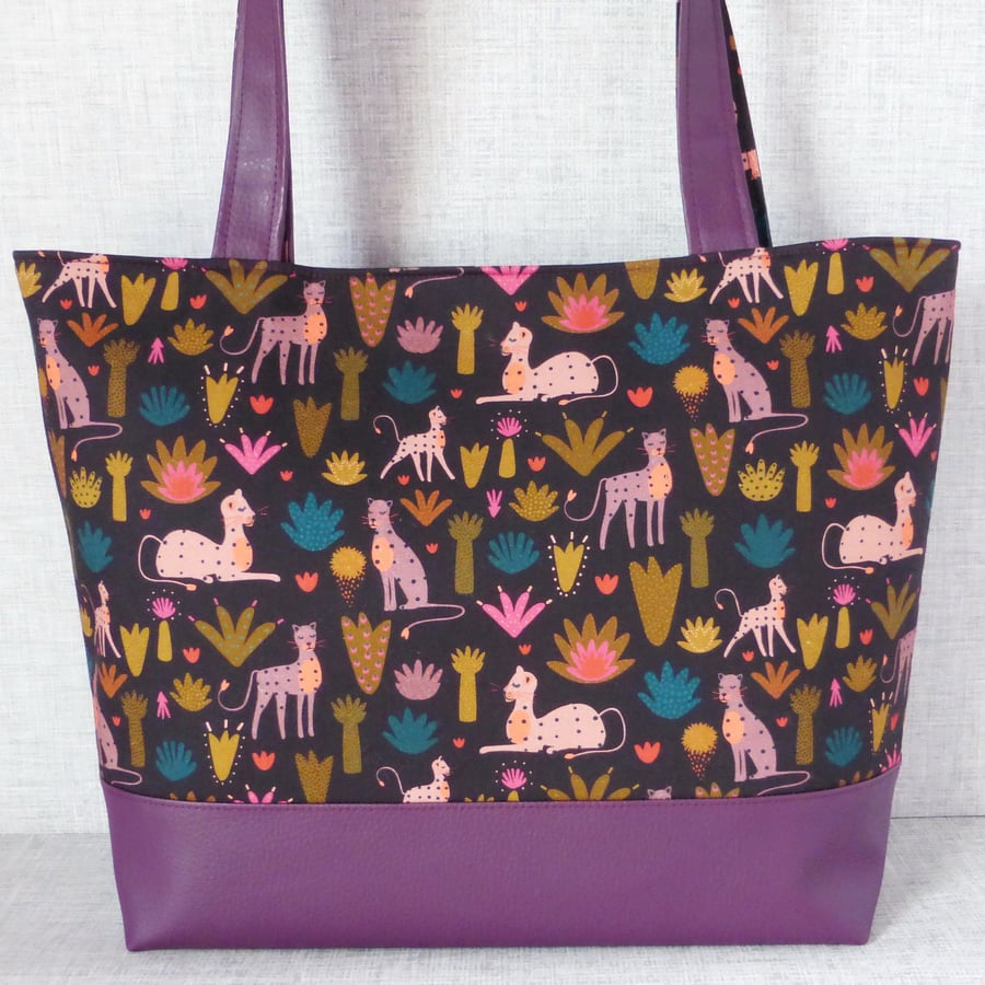 Tote bag, craft bag, Cheetahs.