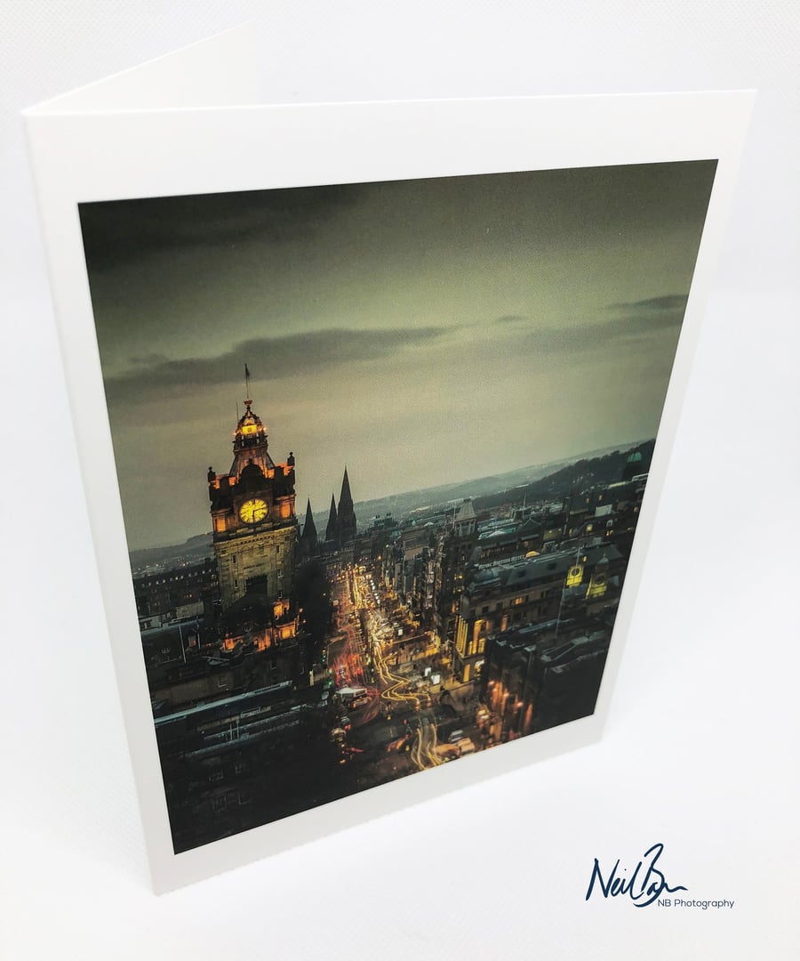 Edinburgh Princes Street - Scotland Greeting Card by Neil Barr