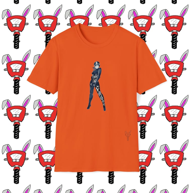 Va Va Vroom Biker 1 Unisex Softstyle T-Shirt by Bikabunny