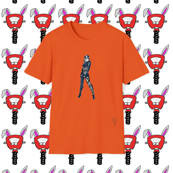 Va Va Vroom Biker 1 Unisex Softstyle T-Shirt by Bikabunny