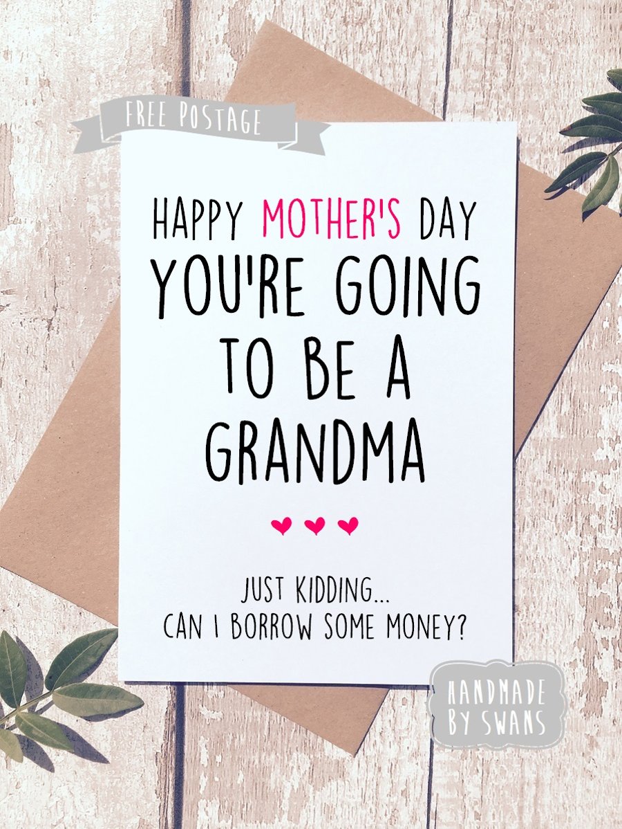 Mother's day card - You'e going to be a grandma