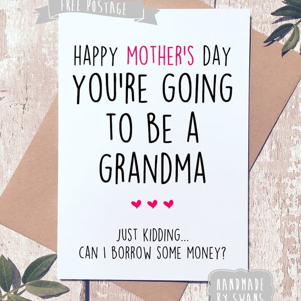 Mother's day card - You'e going to be a grandma