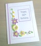 Handmade quilled 50th birthday card, personalised - Image 1