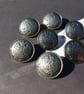 78" 22.4mm 36L Crest Military Buttons Antique Silver x 6 Buttons - Image 4