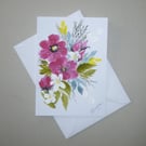 original art  floral greetings card  ( ref FA 605 C1 )