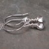 sterling silver pebble earrings
