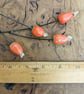 Ceramic Rosehips Flowers, Wired for Arranging, Two stems (four berries) in Red  - Image 5