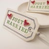 Large ceramic Wedding tag decoration
