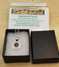 Tiny Square amethyst pendant necklace  - Image 6