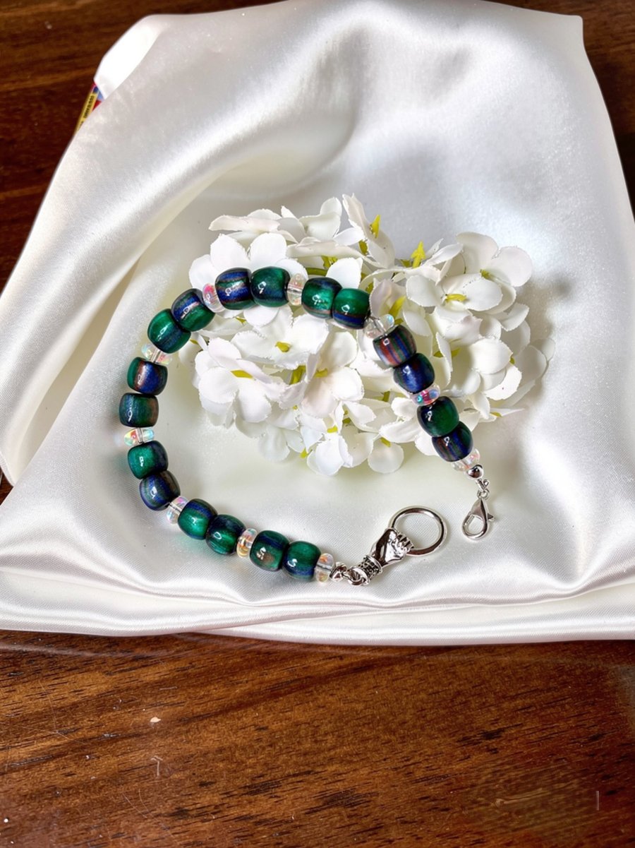 Aurora Glass Bead Bracelet