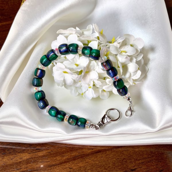Aurora Glass Bead Bracelet