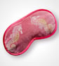 Dusty Pink Seahorses Velvet Lavender Infused Eye Mask - Image 1