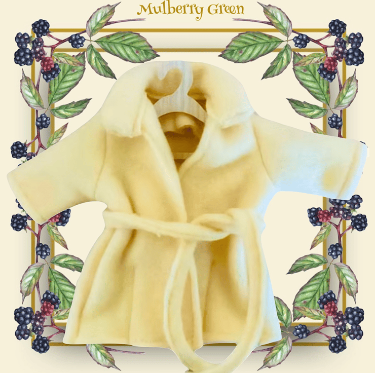 Sale Item - Lemon Fleece Dressing Gown - Folksy