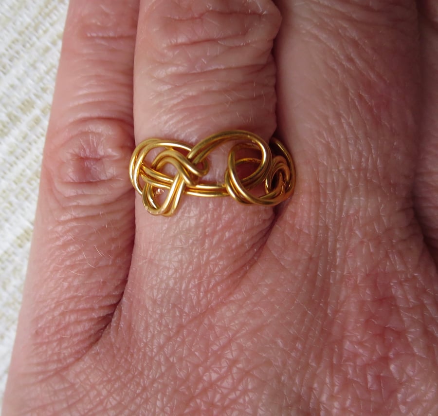 Celtic Knot Ring Gold Plated