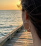 Bohemian Silver Hoop Sea Glass Earrings  - Image 8