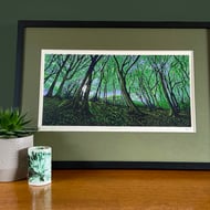 'Sunlight through the trees' original screen print