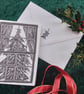 Christmas Card with Christmas Tree in Window - Image 1